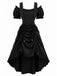 Robe Victorian Corset Dentelle Up Gothique Maxi Années 1980