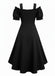 Robe Victorian Corset Dentelle Up Gothique Maxi Années 1980