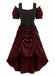 Robe Victorian Corset Dentelle Up Gothique Maxi Années 1980