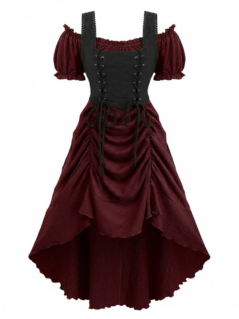 Robe Victorian Corset Dentelle Gothique Années 1980