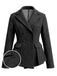Veste ajustée gris foncé à basque et double boutonnage années 1950
