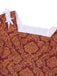 Robe de reine Renaissance Borgia marron clair de style médiéval années 1970