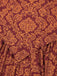 Robe de reine Renaissance Borgia marron clair de style médiéval années 1970