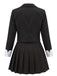 Ensemble deux pièces uni, blazer court et jupe plissée années 1960 - 6