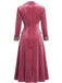 Manteau long en velours à col à revers et imprimé léopard Années 1950 - 6