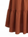 Robe Marron Col Carré Ourlet Asymétrique Années 1970