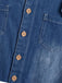Combinaison longue en denim à épaules dénudées et poches années 1940