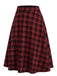 [Prévente] Ensemble deux pièces noir et rouge à carreaux, blazer cintré et jupe à ceinture années 1950 - 11