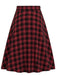 [Prévente] Jupe rouge à carreaux, taille haute et coupe évasée années 1950 - 4
