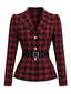 [Prévente] Vest Tartan Rouge Col Tailleur années 1950