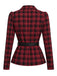 Vest Tartan Rouge Col Tailleur années 1950