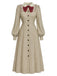 [Prévente] Robe à col Claudine, nœud, volants et manches bouffantes années 1940 - 2