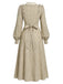 [Prévente] Robe à col Claudine, nœud, volants et manches bouffantes années 1940 - 4