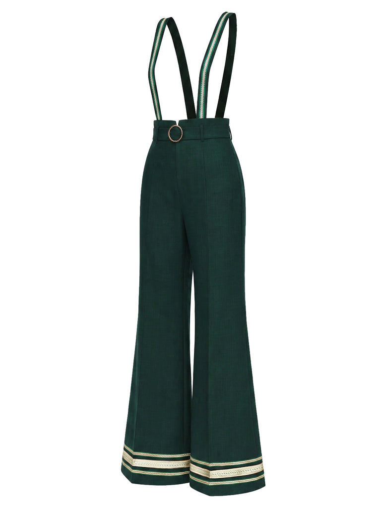 [Prévente] Ensemble deux pièces, blouse à manches ballon et pantalon à bretelles galonné années 1970 - 14