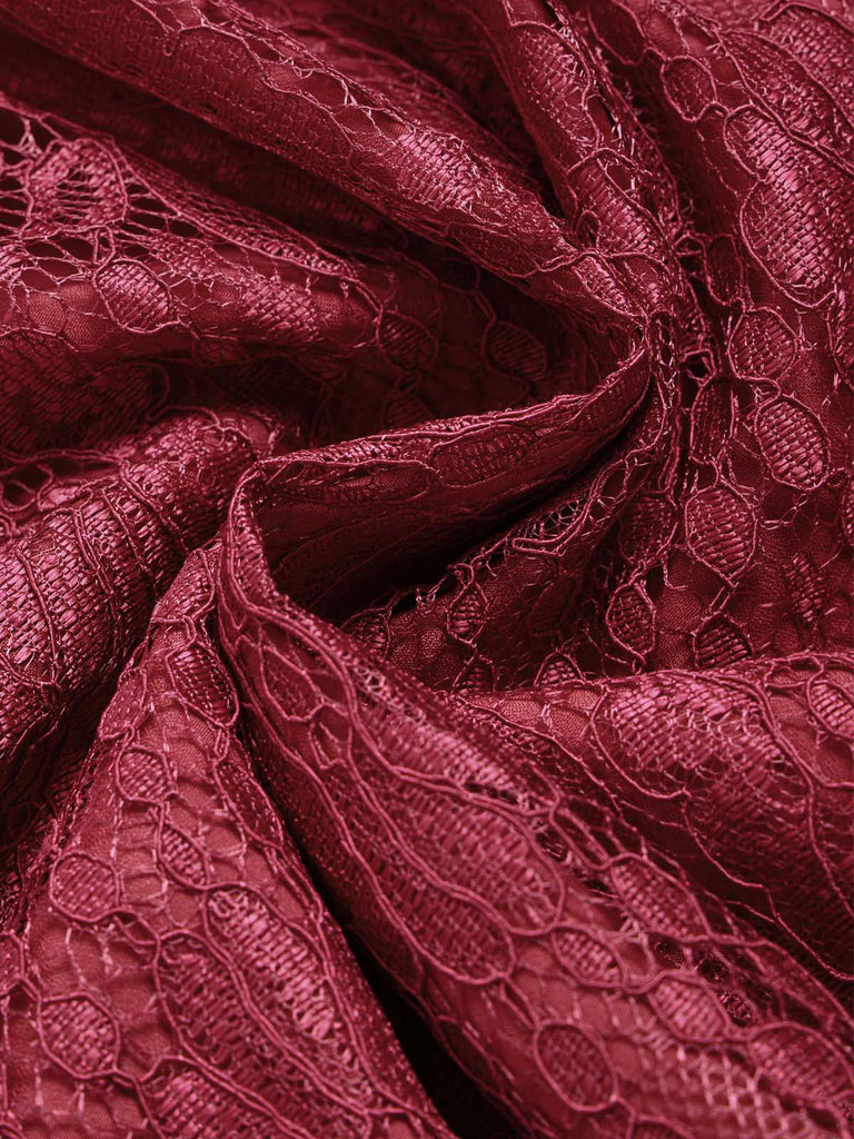 [Prévente] Robe à revers et double boutonnage avec écharpe en dentelle années 1970 - 8