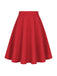 [Prévente] Ensemble deux pièces rouge, veste à col châle à carreaux et jupe unie années 1940 - 4