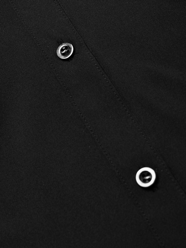 [Prévente] Blouse noire ajustée à col lavallière et manches virago années 1940