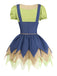 Ensemble de costume épouvantail à empiècements pour Halloween années 1950