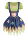 Ensemble de costume épouvantail à empiècements pour Halloween années 1950