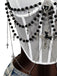 Tops Noir Gothique Croix Chaînes Perlé Corset Top Années 1980