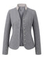 Veste grise col montant taille cintrée et finitions zigzag années 1950