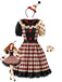 Robe de clown à pois et manches bouffantes pour Halloween années 1950