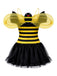 Ensemble costume 5PCS jaune et noir d'abeille pour cosplay Halloween Années 1950