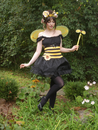5PCS jaune et noir d'abeille pour cosplay Halloween Années 1950
