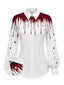 [Prévente] Chemise d’Halloween imprimé taches de sang années 1940