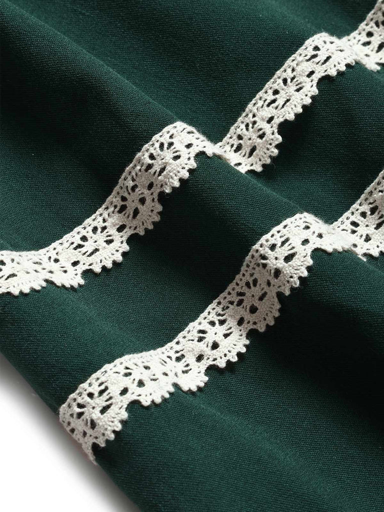[Prévente] Robe en dentelle à volants, col poupée et manches longues Années 1970 - 6