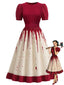 [Prévente] Robe rouge et blanche d’Halloween à imprimé coulures de sang années 1950