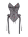 [Prévente] Ensemble 2PCS noir et blanc avec top bandeau à col V et jupe asymétrique années 1950