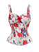 [Prévente] Corset à col carré et imprimé fleurs Années 1950 - 1