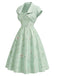 [Prévente] 2PCS Robe florale satin chérie veste boléro années 1940