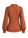 [Prévente] Blouse rouille à col pointu et manches évêque années 1930