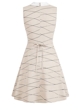 [Prévente] Robe momie beige d’Halloween sans manches à col Claudine années 1960