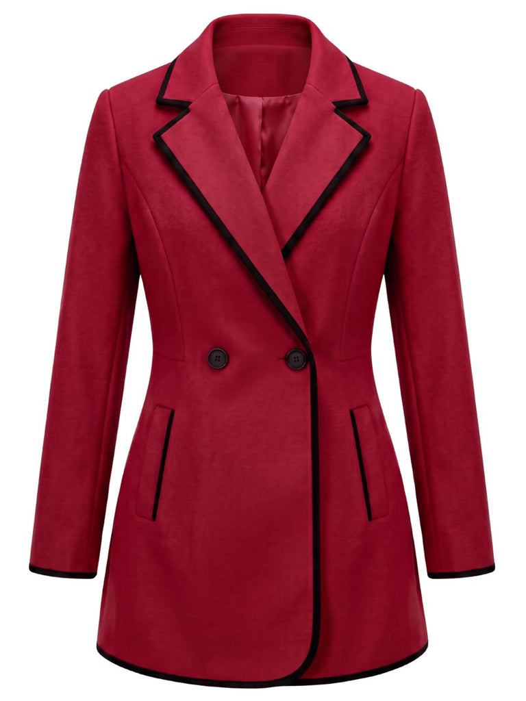 Veste kaki à empiècements camel et revers années 1940 - 5