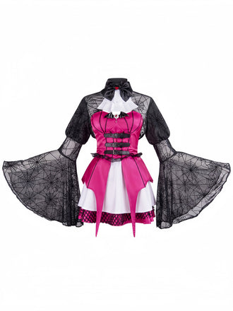 Ensemble de cosplay vampire d’académie des monstres gothique années 1960