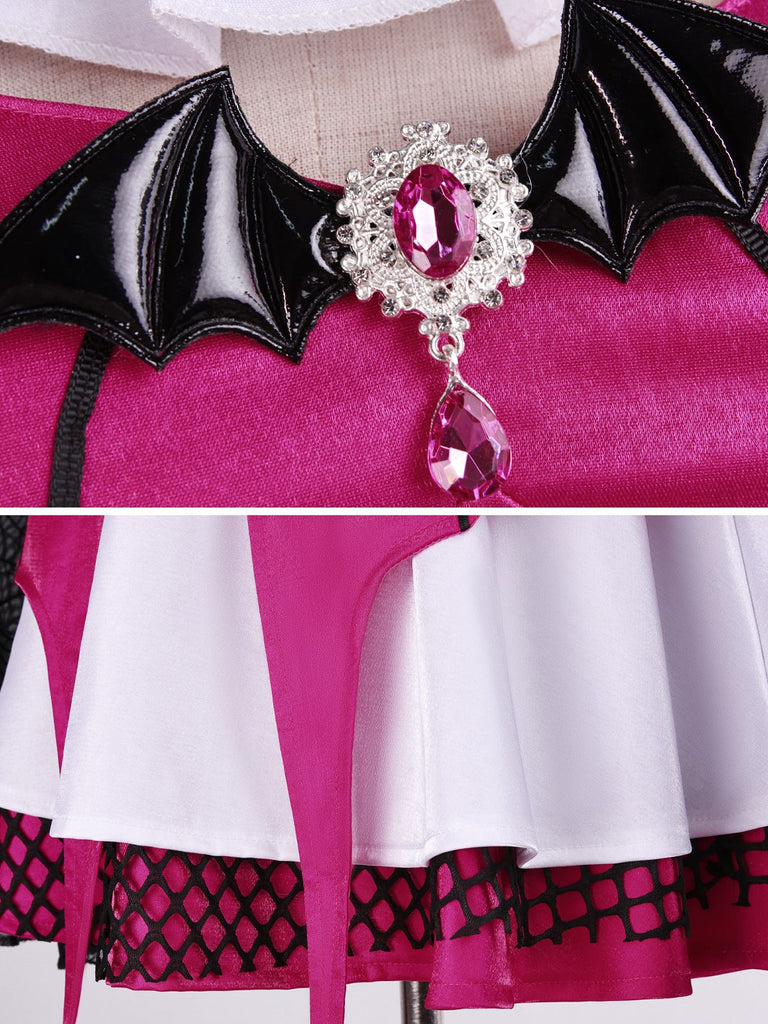 Ensemble de cosplay vampire d’académie des monstres gothique années 1960