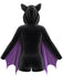 Combishort Violet d’Halloween ailes de chauve-souris en Velours à Capuche années 1960