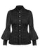 Blouse en dentelle à empiècements et manches ballon boutonnées années 1950 - 7