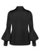 Blouse en dentelle à empiècements et manches ballon boutonnées années 1950 - 6