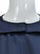 Robe bleu marine plissée de cosplay reine avec cape années 1970