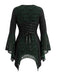Top gothique à col carré, dentelle à crânes et manches évasées années 1970 - 5
