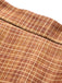 [Prévente] 2PCS Ensemble veste courte marron à carreaux, col cranté et fausse fourrure avec jupe Années 1940 - 15