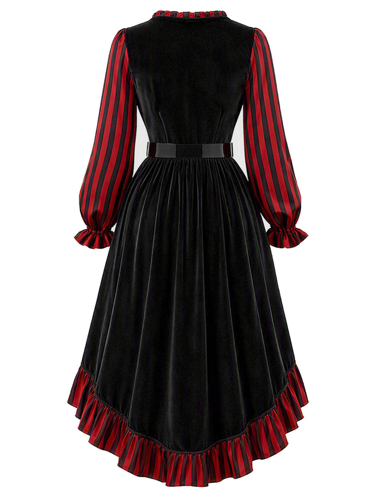 [Prévente] Robe de cosplay pirate d’Halloween à corset et ourlet volanté années 1960