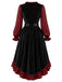 [Prévente] Robe de cosplay pirate d’Halloween à corset et ourlet volanté années 1960
