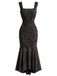 Robe sirène rose moulante à épaules dénudées et corset baleiné années 1930