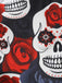 Robe évasée d’Halloween à imprimé et col pétale avec ceinture années 1950
