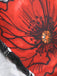 Robe évasée d’Halloween à imprimé et col pétale avec ceinture années 1950